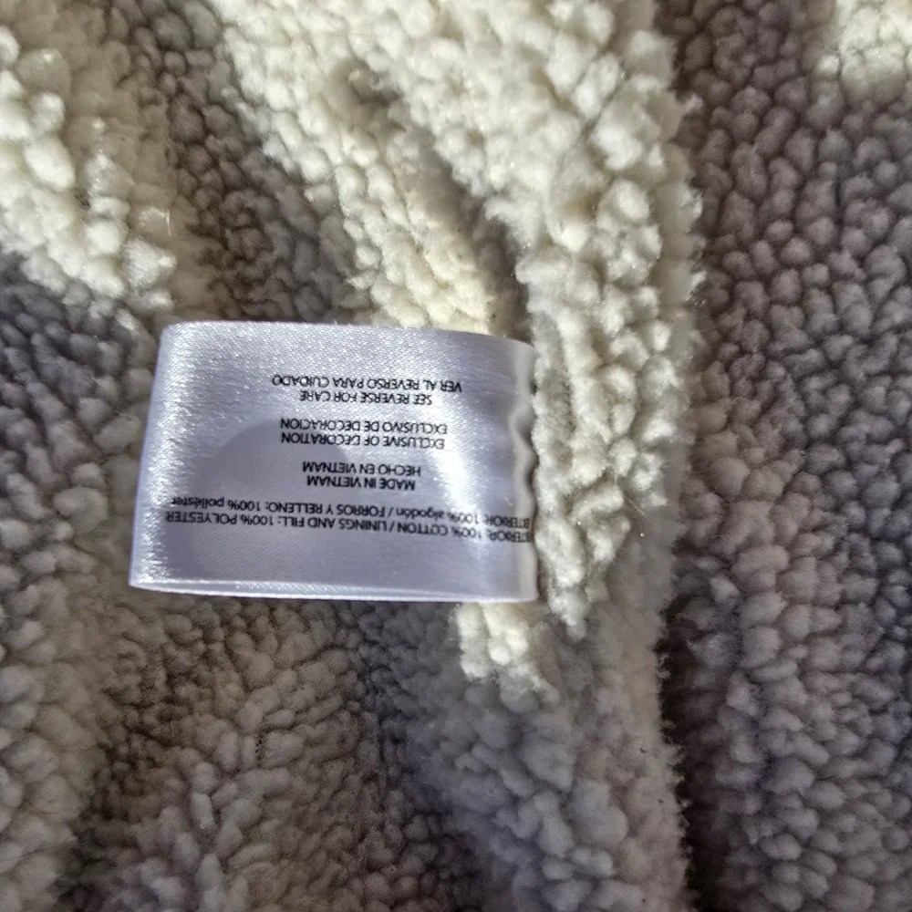 Woolrich Jacket Mens Size XL Trucker Brown Canvas Sherpa lined Corduroy Collar - Picture 8 of 11